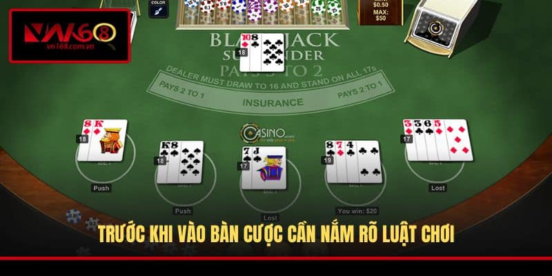 Trước khi vào bàn cược cần nắm rõ luật chơi